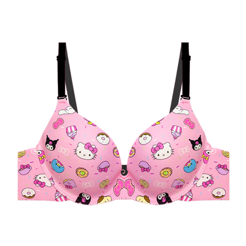 سوتین اسفنجی زنانه مدل لیزری دکلته جکدار طرح کیتی کد 3191