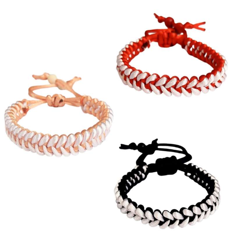 دستبند دخترانه مدل بافت قلب 003 مجموعه 3 عددی دستبند دخترانه مدل بافت قلب 003 مجموعه 3 عددی