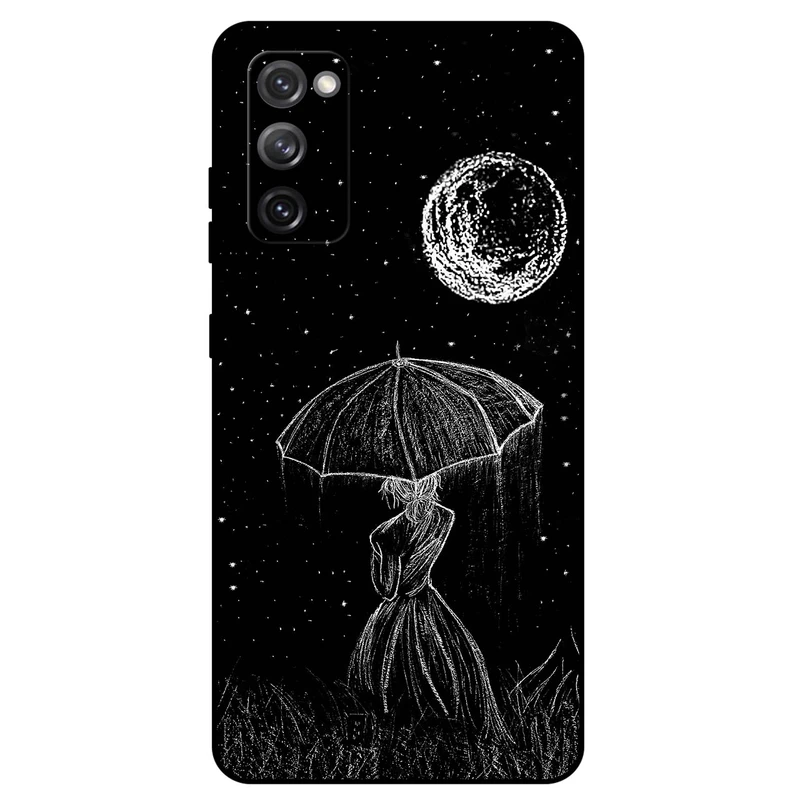 کاور مگافون طرح دختر و ماه مدل 1369 مناسب برای گوشی موبایل سامسونگ Galaxy S20 FE / S20 FE 5G         