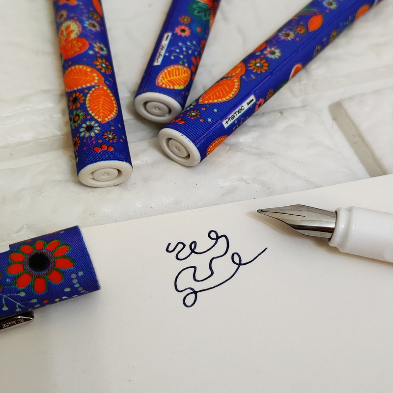 خودنویس پریمک طرح گل مدل Easy plume violet