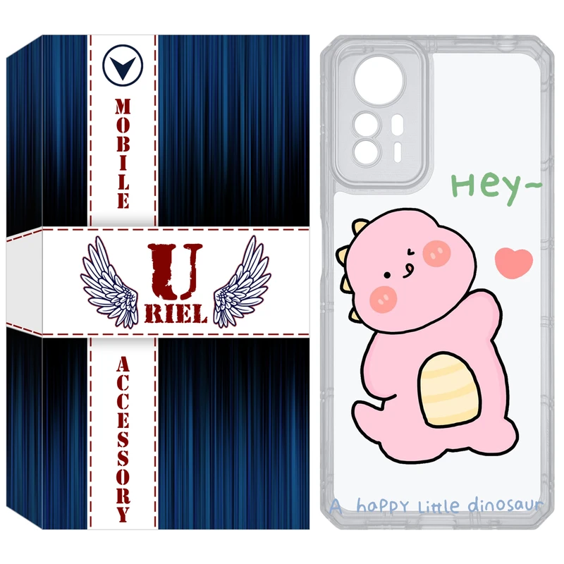 کاور یوریل مدل Clear کد 26 طرح دایناسور مناسب برای گوشی موبایل شیائومی Redmi Note 12S