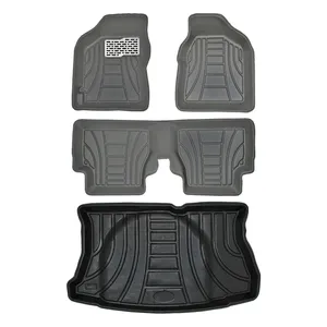 کفپوش سه بعدی خودرو پانیذ مدل پشت نمدی MHLB N مناسب برای کوییک به همراه کفپوش صندوق