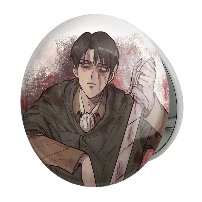 آینه جیبی خندالو طرح لیوای انیمه اتک آن تایتان Attack on Titan مدل تاشو کد 18604