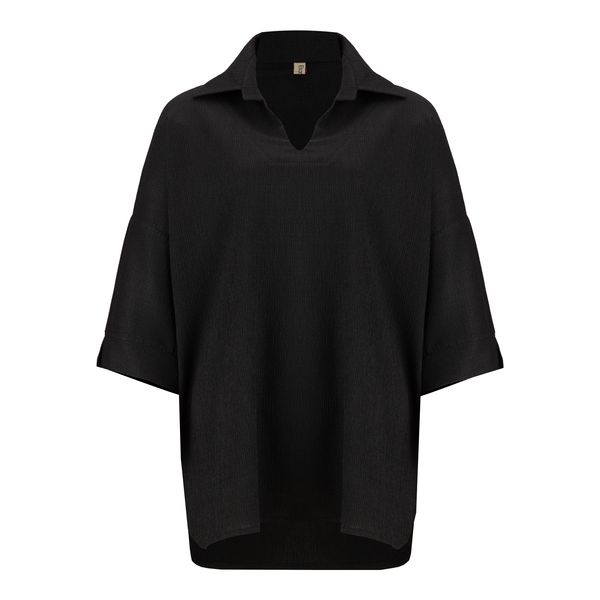 مانتو زنانه السانا مدل مهرگل کد 220801 رنگ مشکی