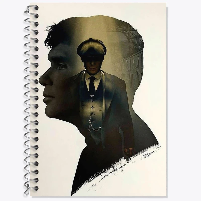 دفتر زبان 50 برگ خندالو مدل سه خط طرح سریال پیکی بلایندرز Peaky Blinders کد 3202