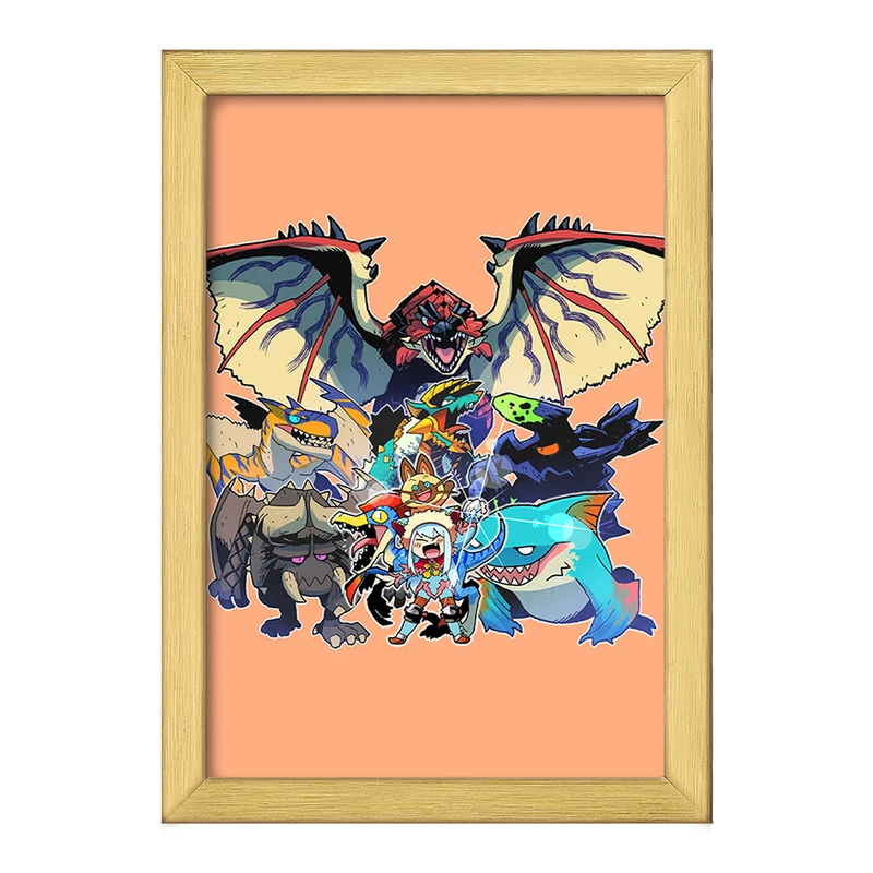 تابلو خندالو طرح بازی شکارچی هیولا (Monster Hunter) کد 33231