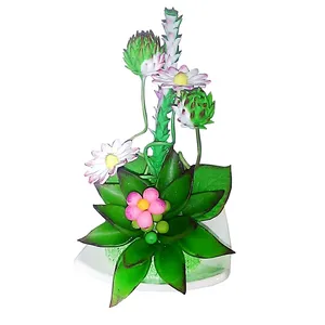 گلدان به همراه گل مصنوعی مدل کوکب کد 154545