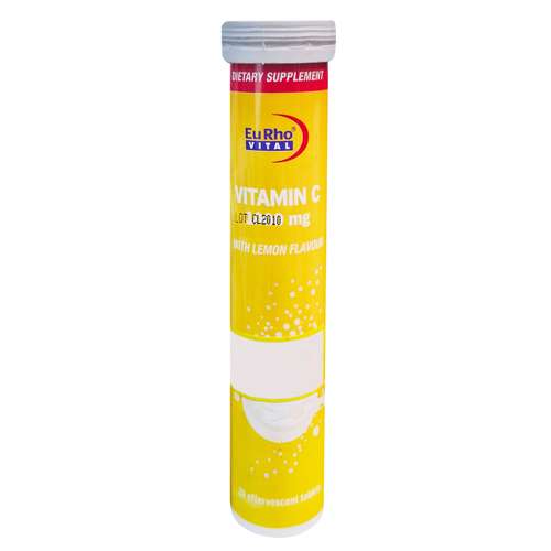 قرص جوشان ویتامین ث 1000 میلی گرم با طعم لیمو یوروویتال بسته 20 عددی