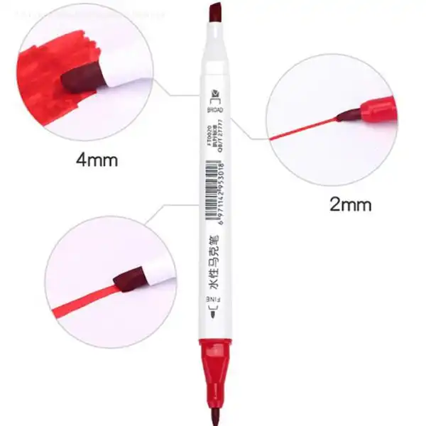 ماژیک علامت گذار مدل دو سر بسته 12 عددی