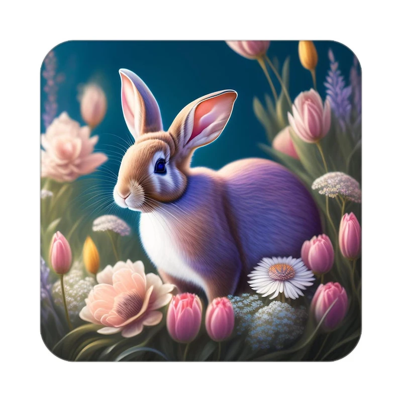 زیر لیوانی کاکتی طرح گل مدل mp18240