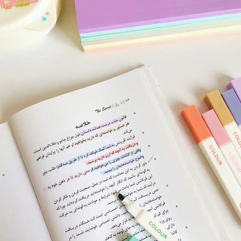 ماژیک علامت گذار مدل پاستلی بسته 6 عددی