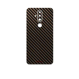 MAHOOT Glossy-Brown-Fiber Cover Sticker for Nokia X71