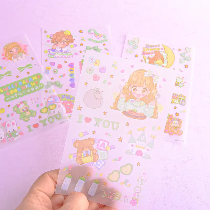 برچسب مدل دختر و خرگوش بسته 4 عددی