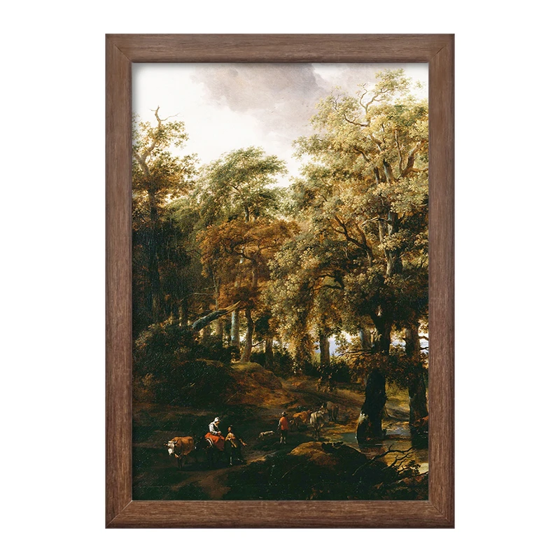 تابلو خندالو طرح نقاشی جاده ای از میان یک چوب اثر نیکلاس پیترز برچم کد F12321