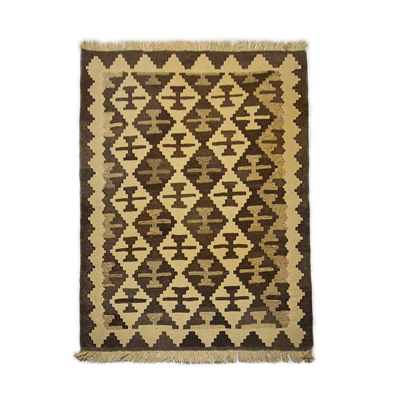 گلیم دستبافت یک و نیم متری طرح خودرنگ شیرازی کد 15010048