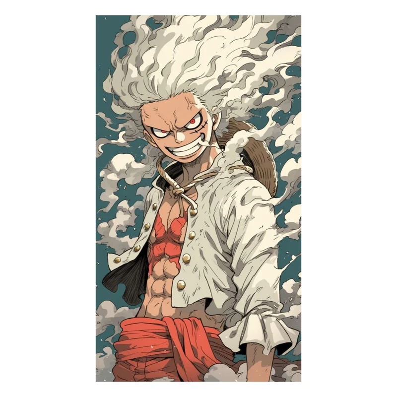 استیکر لپ تاپ و موبایل مدل انیمه طرح وان پیس مانکی دی لوفی one piece Monkey D Luffy کد 6321