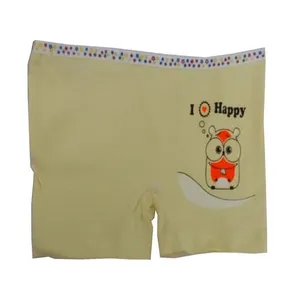 شورت دخترانه طرح هپی رنگ زرد