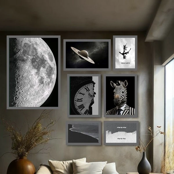 تابلو بکلیت طرح دکوری هنری و مدرن کلاسیک و فانتزی  مدل SI-bu3805 مجموعه 7 عددی