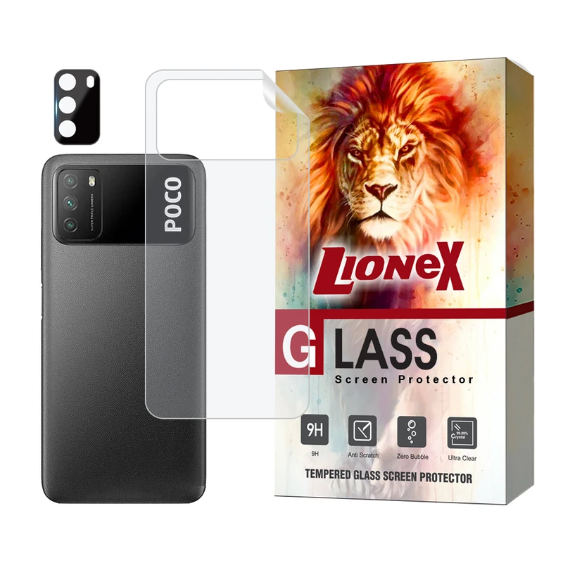 محافظ پشت گوشی لایونکس مدل MTBFULL مناسب برای گوشی موبایل شیائومی Poco M3 به همراه محافظ لنز