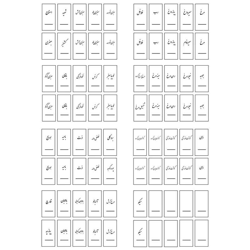 برچسب مدل نظم دهنده فریزر آشپزخانه طرح nast1 کد 09 مجموعه 80 عددی