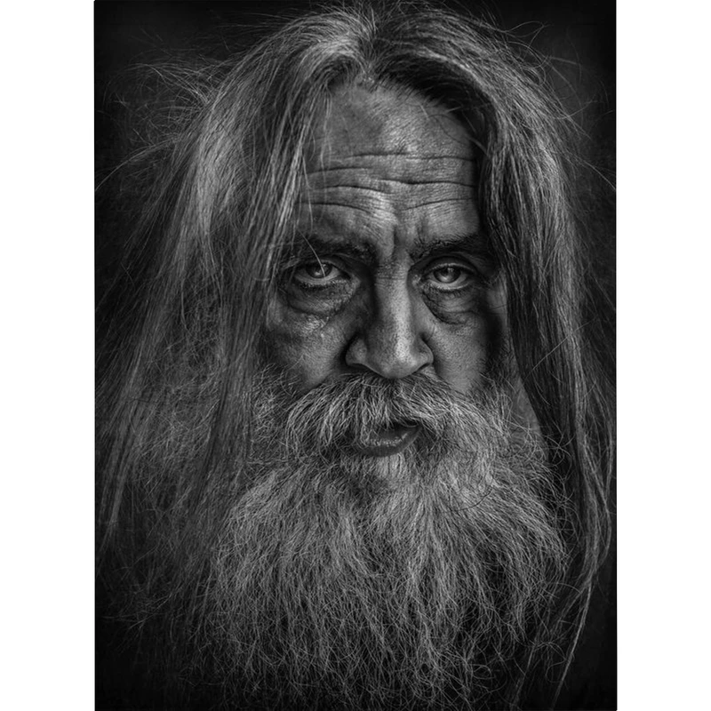 تابلو شاسی طرح پرتره پیرمرد مدلT1047