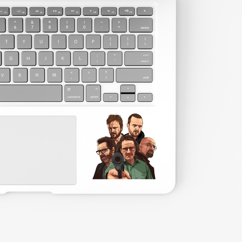 استیکر لپ تاپ و موبایل بووم طرح سریال Breaking Bad مدل W.J کد WR4