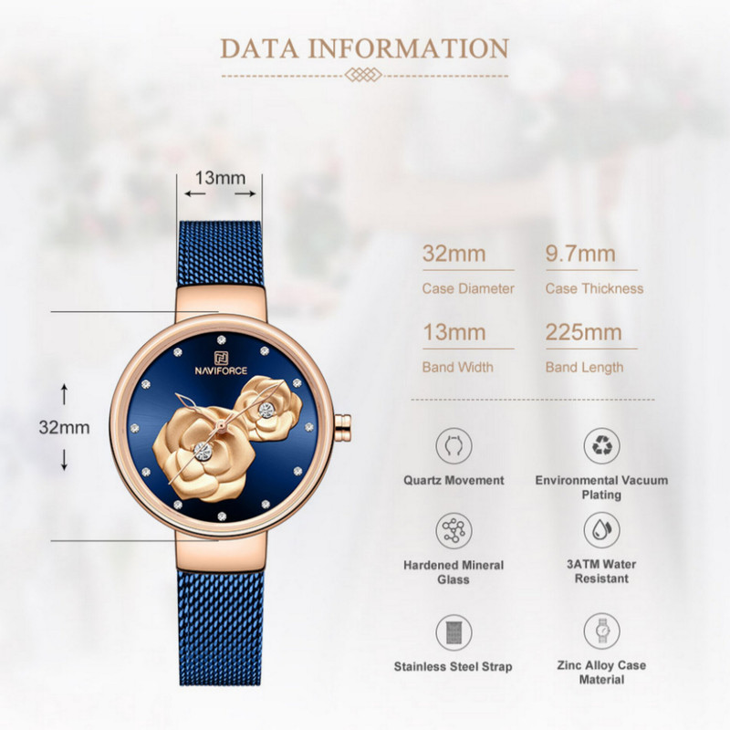 ساعت مچی عقربه ای زنانه نیوی فورس مدل فانتزی NF5013-RG/BE ساعت مچی عقربه ای زنانه نیوی فورس مدل فانتزی NF5013-RG/BE