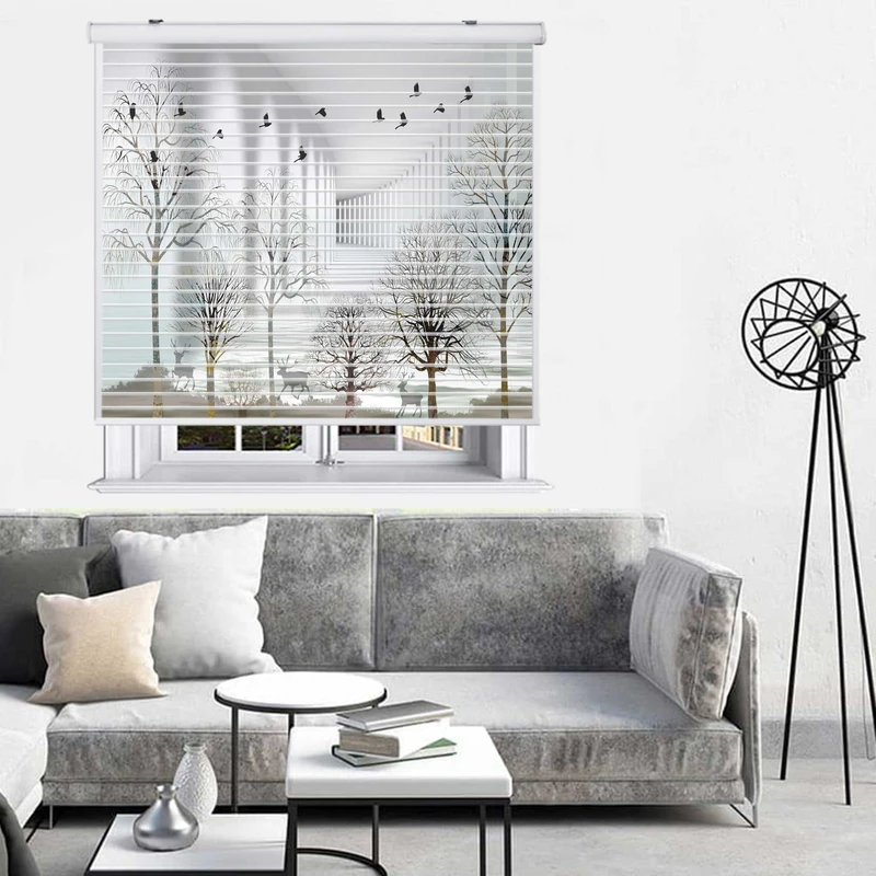 پرده زبرا زیو مدل سیلوئت 3D1521 سایز 150x150 سانتی متر