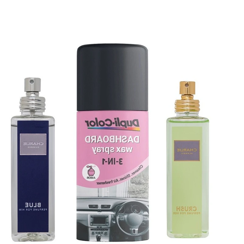 اسپری پولیش و خوشبوکننده داشبورد دوپلی کالر مدل amor blue crush حجم 150 میلی لیتر مجموعه 3 عددی