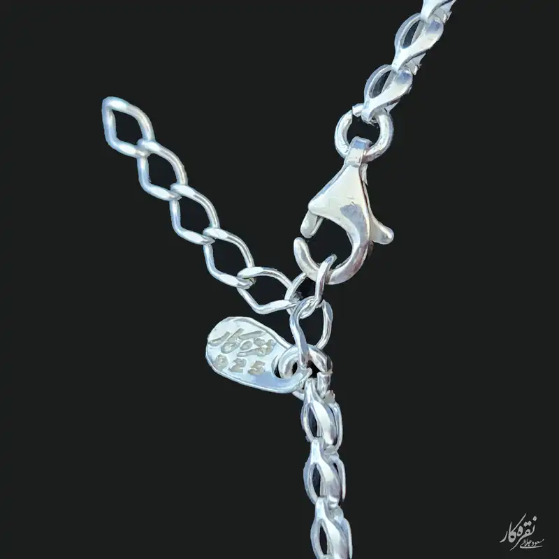 دستبند نقره زنانه مسعود جلالی نقره کار مدل 30663