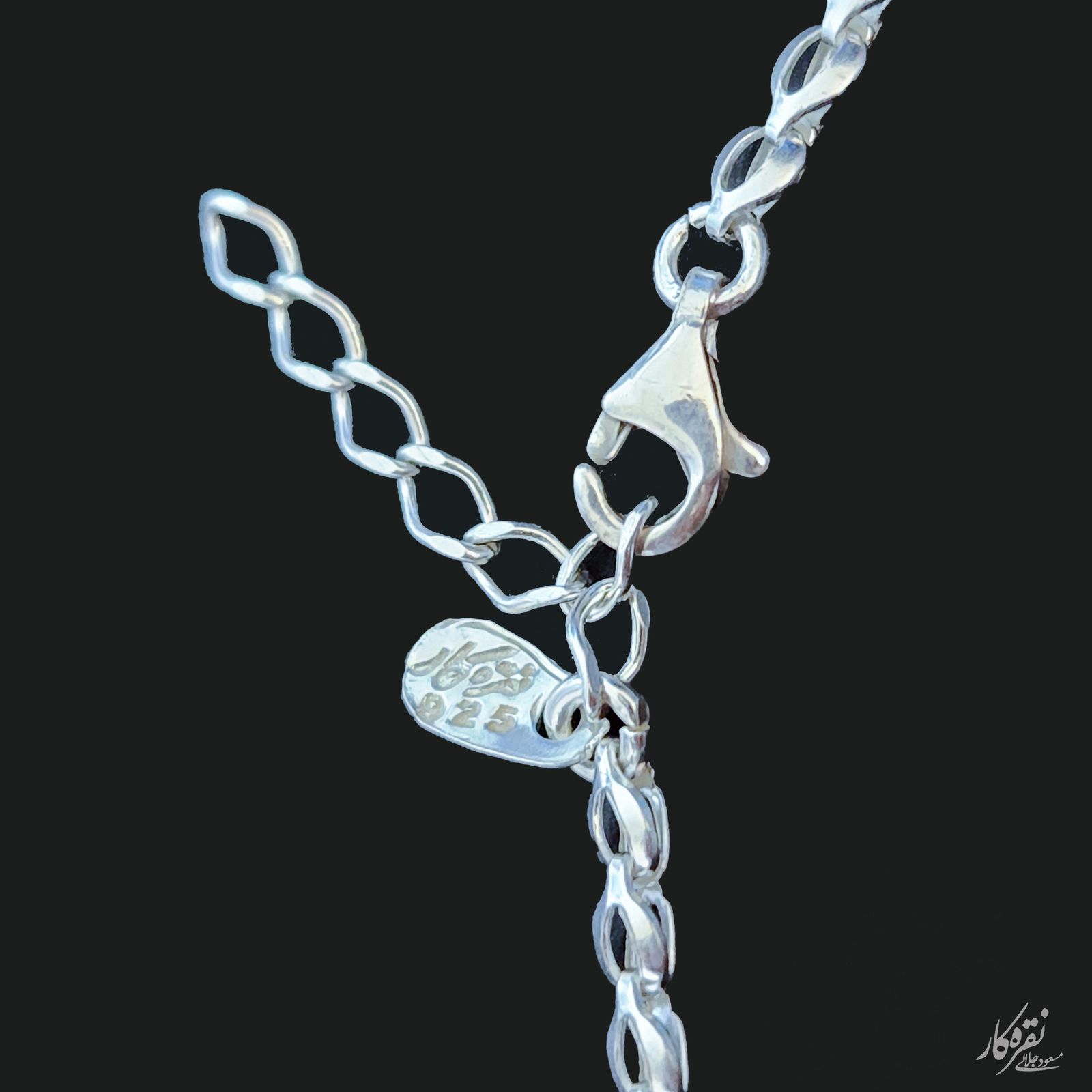 دستبند نقره زنانه مسعود جلالی نقره کار مدل Tanzanite-06 -  - 4