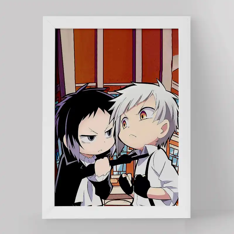 تابلو خندالو مدل آتسوشی و آکوتاگاوا انیمه سگ های ولگرد بانگو کد 15654