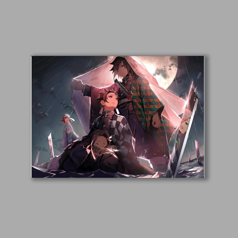 تابلو شاسی مدل انیمه شیطان کش Demon Slayer کد LA-10443