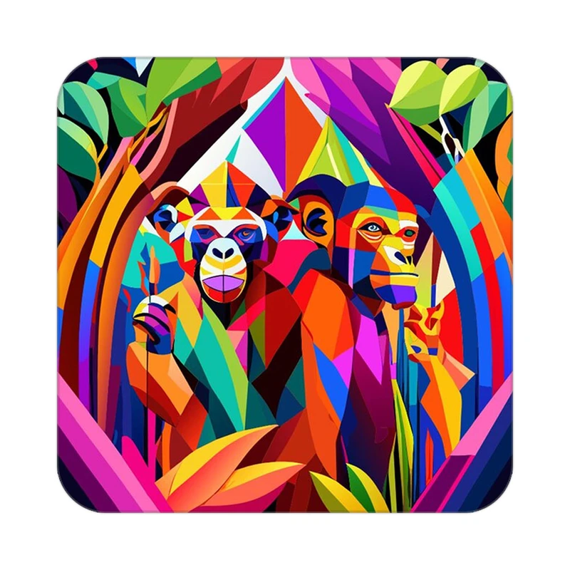 زیر لیوانی کاکتی طرح حیوانات رنگی مدل mp25418