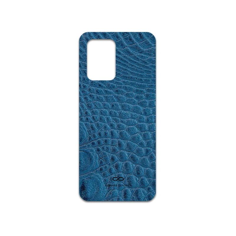 برچسب پوششی ماهوت مدل Blue-Crocodile-Leather مناسب برای گوشی موبایل شیائومی Poco X4 GT