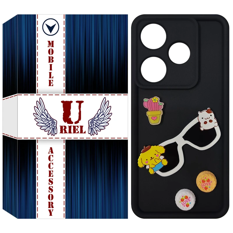 کاور یوریل قاب مدل سولید عروسکی طرح 5 مناسب برای گوشی موبایل سامسونگ Redmi Turbo 3 / Poco F6