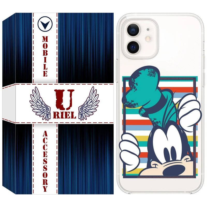 کاور یوریل قاب مدل Clear کد 2 طرح سگ مناسب برای گوشی موبایل اپل iPhone 12