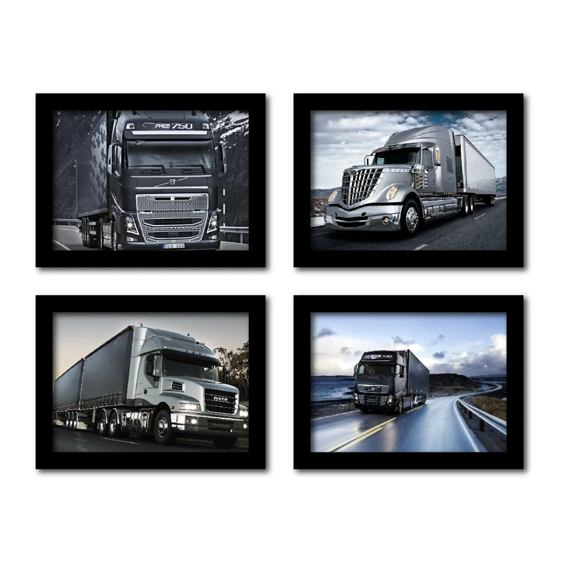 تابلو مدل کامیون های مدرن  کد 1 مجموعه 4 عددی