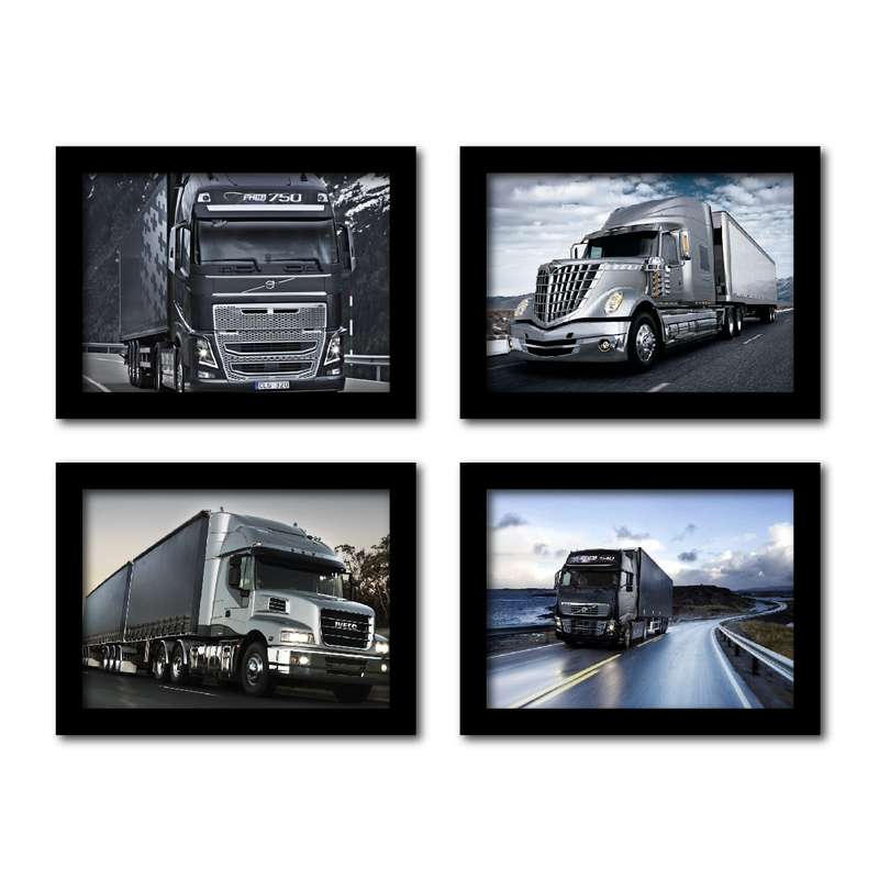 تابلو مدل کامیون های مدرن کد 1 مجموعه 4 عددی تابلو مدل کامیون های مدرن کد 1 مجموعه 4 عددی