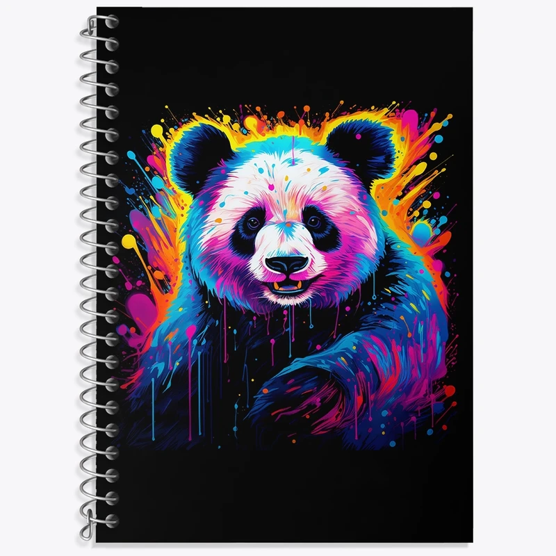 دفتر زبان 50 برگ خندالو مدل دو خط طرح پاندا کد N1609