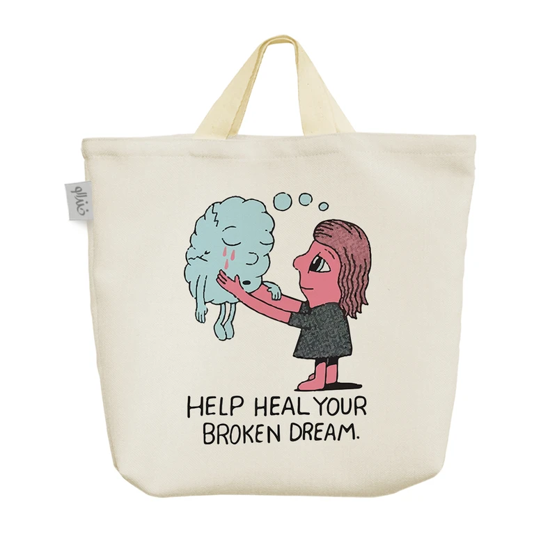 ساک خرید خندالو مدل Help Heal Your Broken Dream کد 6964