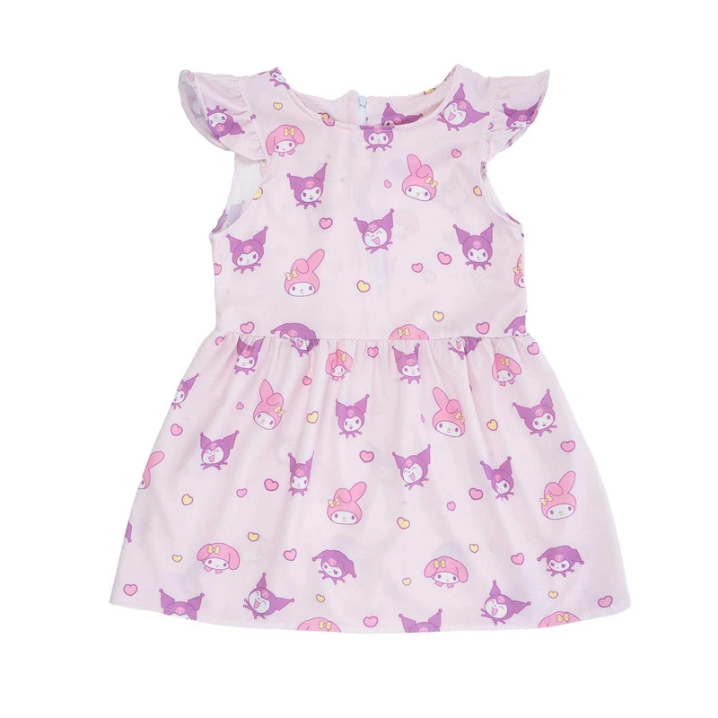 پیراهن آستین کوتاه یقه گرد دخترانه مدل MDSS-CH3986