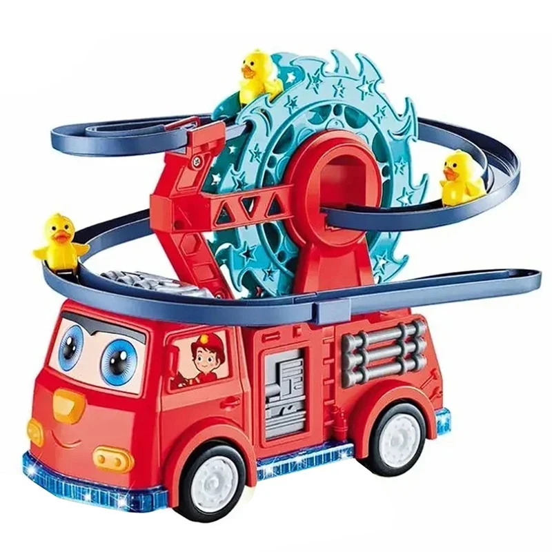 اسباب بازی مدل ماشین پله طرح آتش نشانی کد J388-64