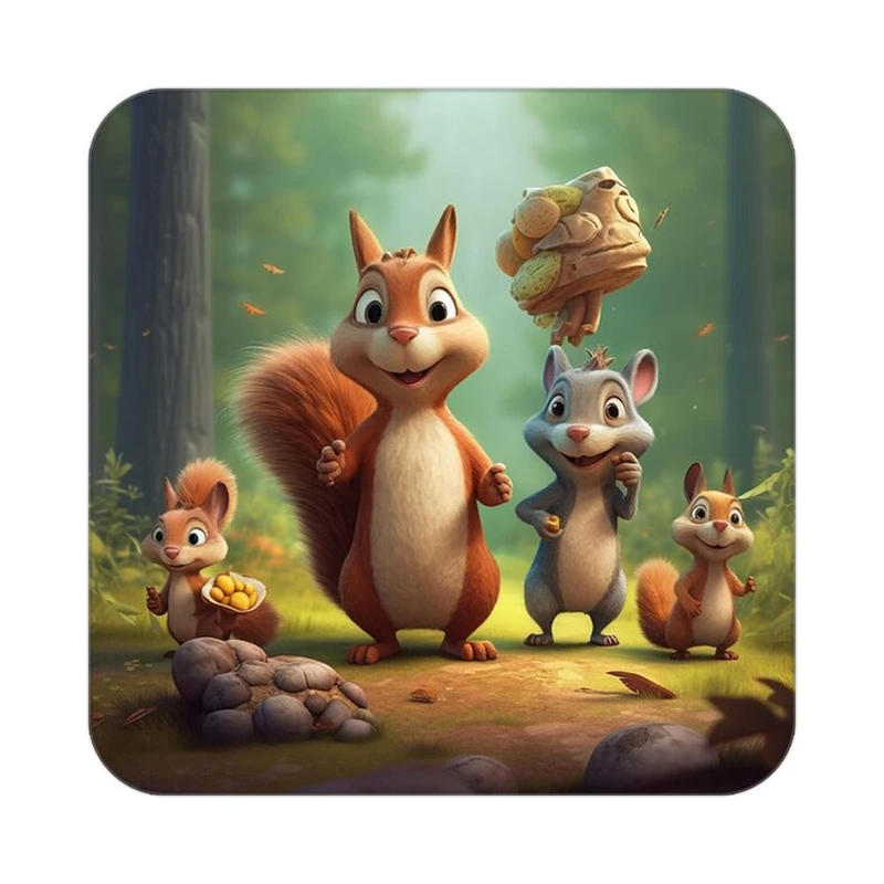 زیر لیوانی کاکتی طرح حیوانات کارتونی مدل mp28769