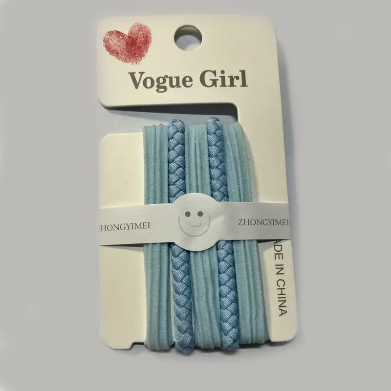 کش مو زنانه مدل بافت و ساده مجموعه 5 عددی