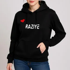 هودی زنانه طرح راضیه کد F211 رنگ مشکی