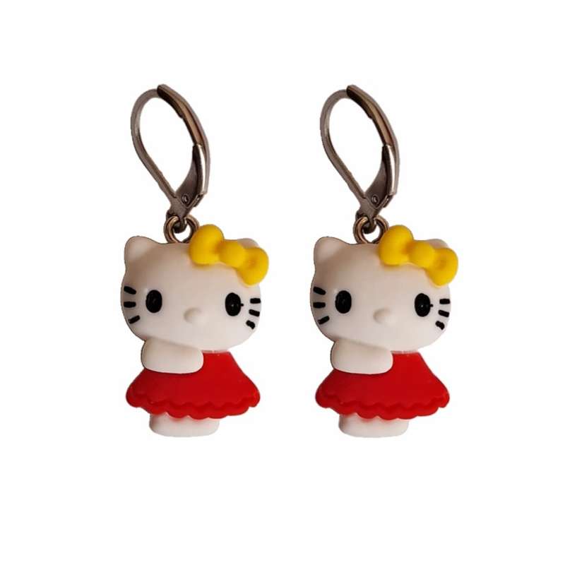 گوشواره دخترانه مدل هلو کیتی