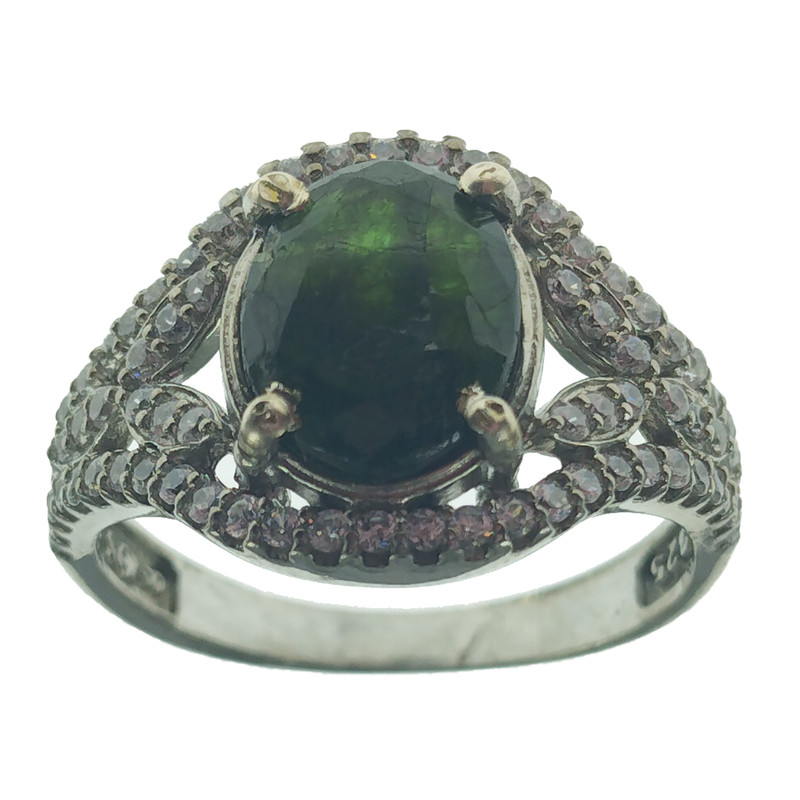 انگشتر نقره زنانه سلین کالا مدل زمرد کد 64