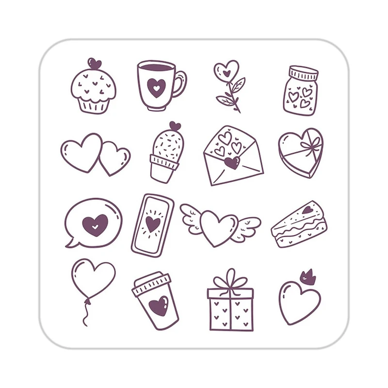 زیر لیوانی کاکتی طرح عاشقانه مدل mp37259