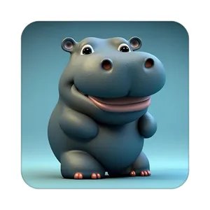 زیر لیوانی کاکتی طرح حیوانات کارتونی مدل mp27821